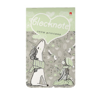 Блокнот А5  40л "Волшебные единороги" скрепка, клетка, ассорти