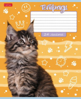 Тетрадь А5 24л лин. Hatber "Ушки на макушке" 5диз.в блоке, белизна 100%