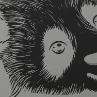 Гравюра 18*24см голография,пастель "Панда" 3+