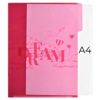 Папка уголок 3-х уровн. А4 "Мечтай" 220*310мм, пластик