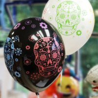 Шар с рисунком 14" "Хэллоуин. День Мертвых" шелкография