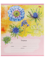 Тетрадь А5 24л кл. Проф-Пресс "Цветочной великолепие" 5 диз.в спайке, белизна 92%