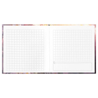 Блокнот 105*105мм 7БЦ  48л "Корги с ромашками" кл., глянц.лам., тисн.фольгой