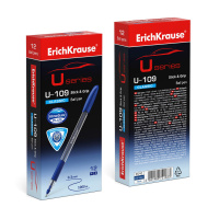 Ручка шар. ЕК ULTRA GLIDE CLASSIC STICK U-109 синяя, прозр.корп.1мм