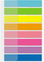 Закладки с липким краем (45*8мм) 8цв. по 20л., Z-сложение, пластиковые