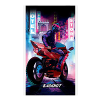 Блокнот А6  40л скоба "Ночной байкер" клетка