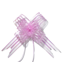 Бант подарочный затягивающийся  14см*50мм с органзой и перламутром, ассорти