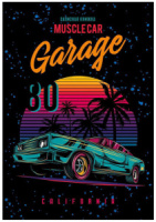 Блокнот А5 7БЦ  80л "Ретровейв и машина" кл., твин.лак., фольга