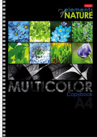 Тетрадь А4  96л кл. спираль "Multicolor" выб.лак