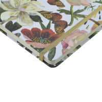 Записная книжка А5 100л. 7БЦ "Megapolis journal. Flora. Пионы" лин., резинка, кармашек