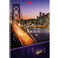 Тетрадь А4  96л кл. спираль "Ночной город" выб.лак