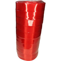 Лента упаковочная атласная 20мм, 22 м красная (10шт/уп)