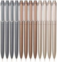 Ручка гелевая Deli  0,5мм черная, автомат, корп. ассорти