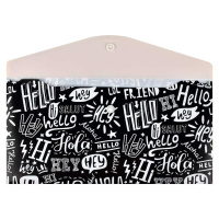 Конверт на кнопке  с рисунком 260*140мм, Привет