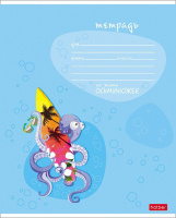 Тетрадь А5 12л косая лин. Hatber "Осьминожки", 5 диз.в блоке, белизна 98%