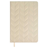 Ежедневник недат. А5 164л., кож.зам., тв.пер. "Лайка бежевый" стеган., в подарочной коробке