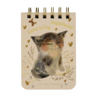 БЛОКНОТ НА ГРЕБНЕ «CUTE JOURNAL» A7, BV, 100 Л. "МИЛЫЙ КОТЕНОК" ЛИНЕЙКА