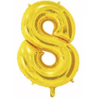 Шар фольга 26" ЦИФРА 8  26" Gold