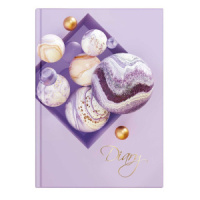 Ежедневник недат А5 интегр.пер.,  80л. "Diary. Блеск" тисн.фольгой, софт-тач, лин.