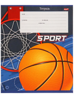 Тетрадь А5 24л кл. Проф-Пресс "Спортивные атрибуты" 5 диз.в спайке, белизна 92%