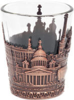 Стопка "Санкт-Петербург" с мет.подставкой медь