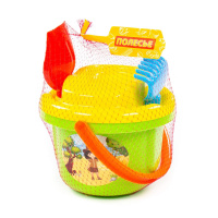 Набор игрушек. Ведро большое, ситечко большое, лопатка, грабельки №5