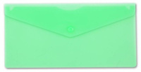 Конверт на кнопке 250*130мм 0,18мм однотонный, зеленый