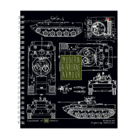 Тетрадь А5  96л кл. гребень Альт "Blueprint" глянц.лам., бел.100%