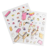 Наклейки-румбокс д/создания миниатюрных сцен 12,5*15см "Кролик. Магазин одежды"