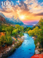 Пазлы 1000 элементов  685*480мм. "Речной пейзаж"