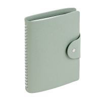 Ежедневник недат. А5 136л., кожзам, мягк.пер., гребень "Torino. Мятный моранди" кнопка