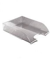 Лоток д\бумаг гориз. FROST тонированный серый