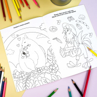 Раскраска "Раскраски с заданиями и  наклейками. Животные" А5 16стр.