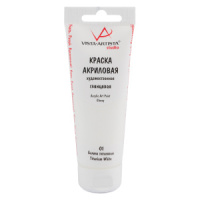 Краска акрил. "VISTA-ARTISTA" Studio 75мл глянец Белила титановые