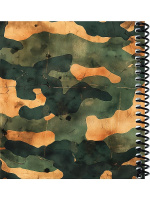 Блокнот А6  80л гребень "Стиль милитари - 6" клетка