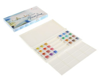 Акварельные краски худож. 24цв. Белые Ночи, кюветы, пластик, палитра