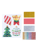 Набор для творчества "Ёлочные украшения" стразы 4 игрушки 5+