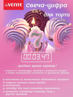 Свеча-цифра "7" Розовая принцесса