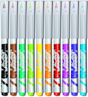 Набор д/рисования: 10 фломастеров-кистей, 10 капил. ручек, 12 двустор. цветных карандашей, точилка