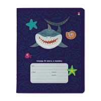 Тетрадь А5 24л лин. Альт "Акула"