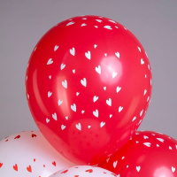 Шар с рисунком 12" Сердца! 30 см 25 шт. в уп.