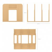 Лоток сортер 3 отделения вертик.Techno, Powder,  бежевый