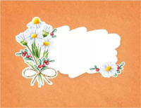 Конверт для денег 115*90мм "Цветы и бабочки на крафте"