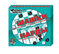 Игра 2в1 "Шашки и нарды" пластик