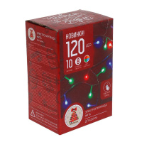 Гирлянда электрическая 10м 120LED светодиодная, нить, 8 режимов, 220В, мультицвет