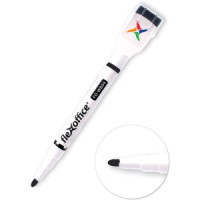 Маркер для белой доски 1,5мм.  черный, с губкой