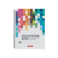 Папка-портфолио пластиковая  Bright Tetris, c 40 карманами, A4