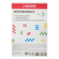 Фотобумага INK JET deVENTE A6(10*15см) 180г, 100л, глянцевая, односторонняя