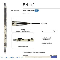 Ручка в футляре "Felicita. Цветы" шарик., 0,7мм, металл., синие чернила