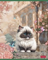 Тетрадь А5 48л кл. Hatber "Пухляши" мат.лам., 5 диз.в спайке, белизна 100%